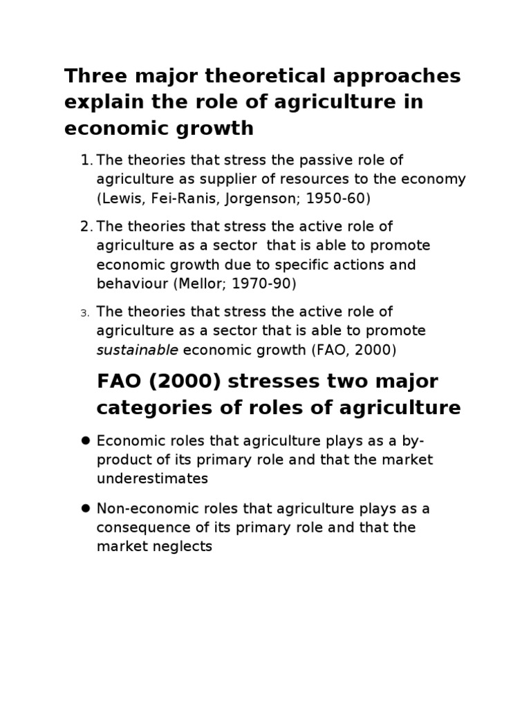 Role of Agriculture in India's Economy | PDF | Agriculture ...