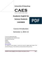 CAES9820 Week 0 Introduction - S2 - 201415
