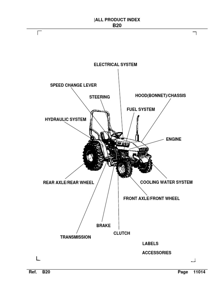 Kubota B20 Parts Catalog | Transmission (Mechanics) | Axle