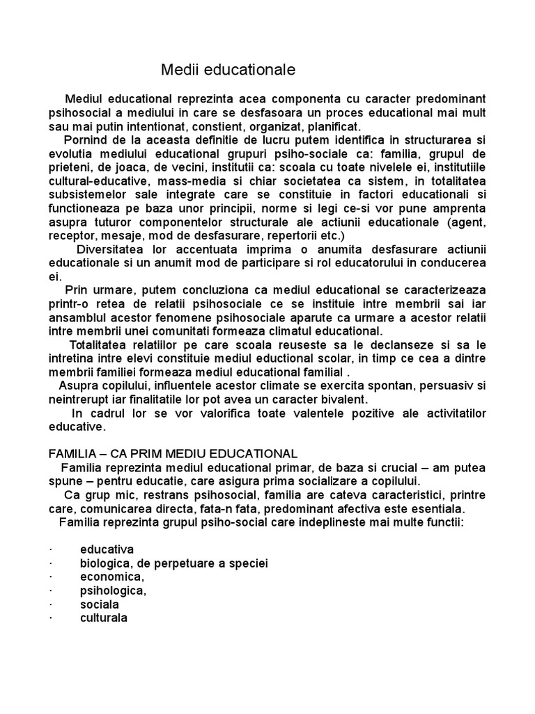Medii Educationale