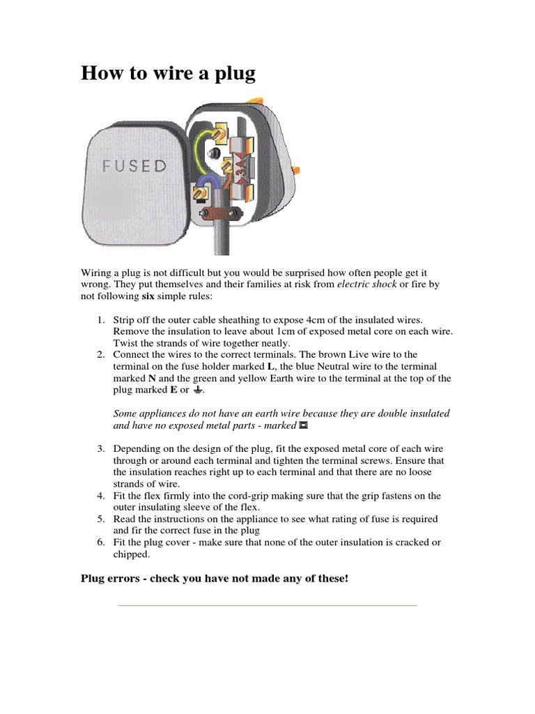 How to Properly Wire a Plug | PDF
