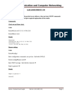 Data Communication and Computer Networking: Lab Assignment # 03