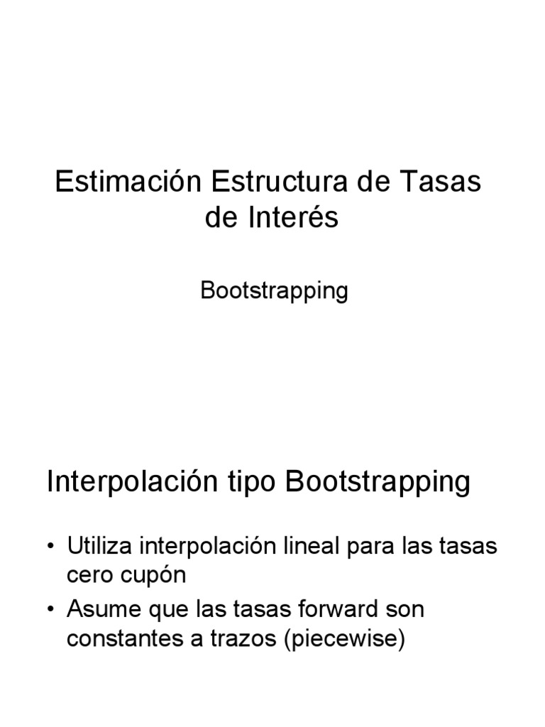 Bootstrapping Tasas de Interés | PDF | Swap (Finanzas) | Libor