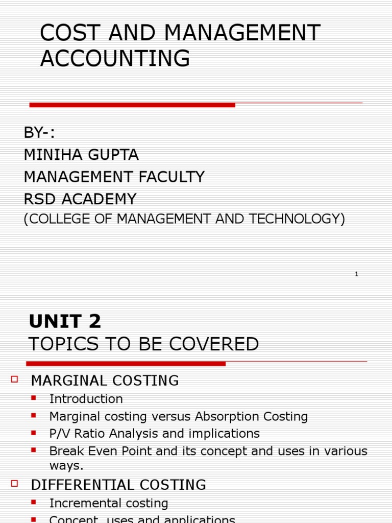 Cost and Management Accounting Guide | PDF | Business Economics | Pricing