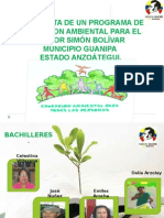 Modelo de Presentacion Educacion Ambiental Sector Bolivar Agosto
