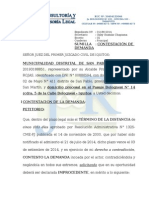 Contestacion de Demanda - Municipalidad Distrital de San Pablo (Exp. 01186-2014)