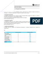 Matemática: Organização e Tratamento de Dados Frequência Absoluta e Frequência Relativa