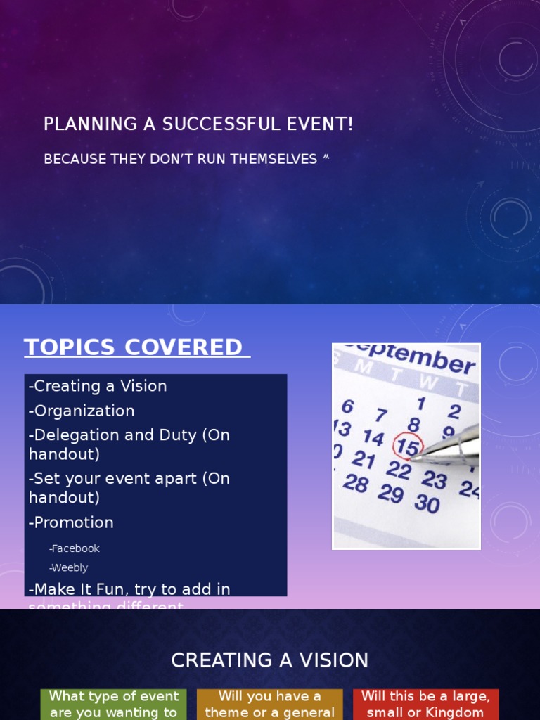 Event Planning Class | PDF