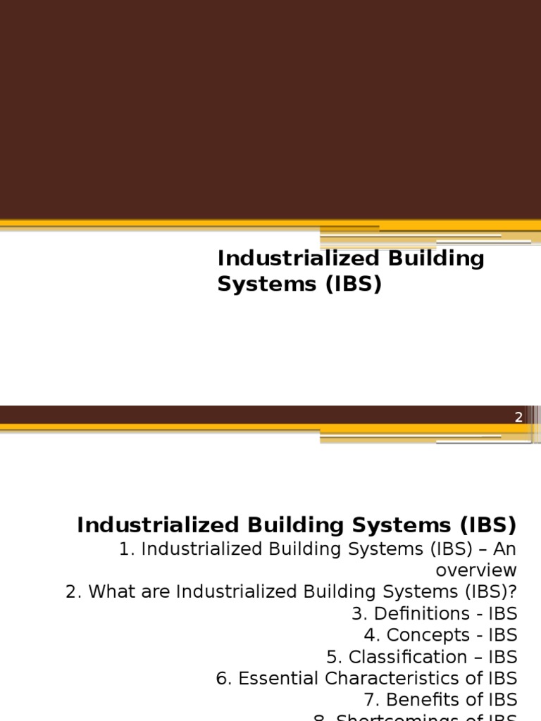 Industrialized Building Systems (IBS) PDF Precast Concrete Automation