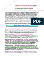 A Comparison Between The KJV and NIV Bibles