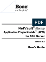 NetVault Backup APM For SQL Server Users Guide
