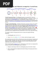 Crystallography and Minerals Arranged by Crystal Form