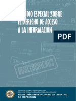 Estudio Especial OEA Sobre Derecho a La Información