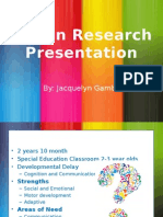 Jacquelyn Gamble Action Research Study Presentation