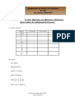 Ficha Monómios e Polinómios PDF