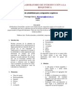 Clasificación de compuestos orgánicos según su solubilidad