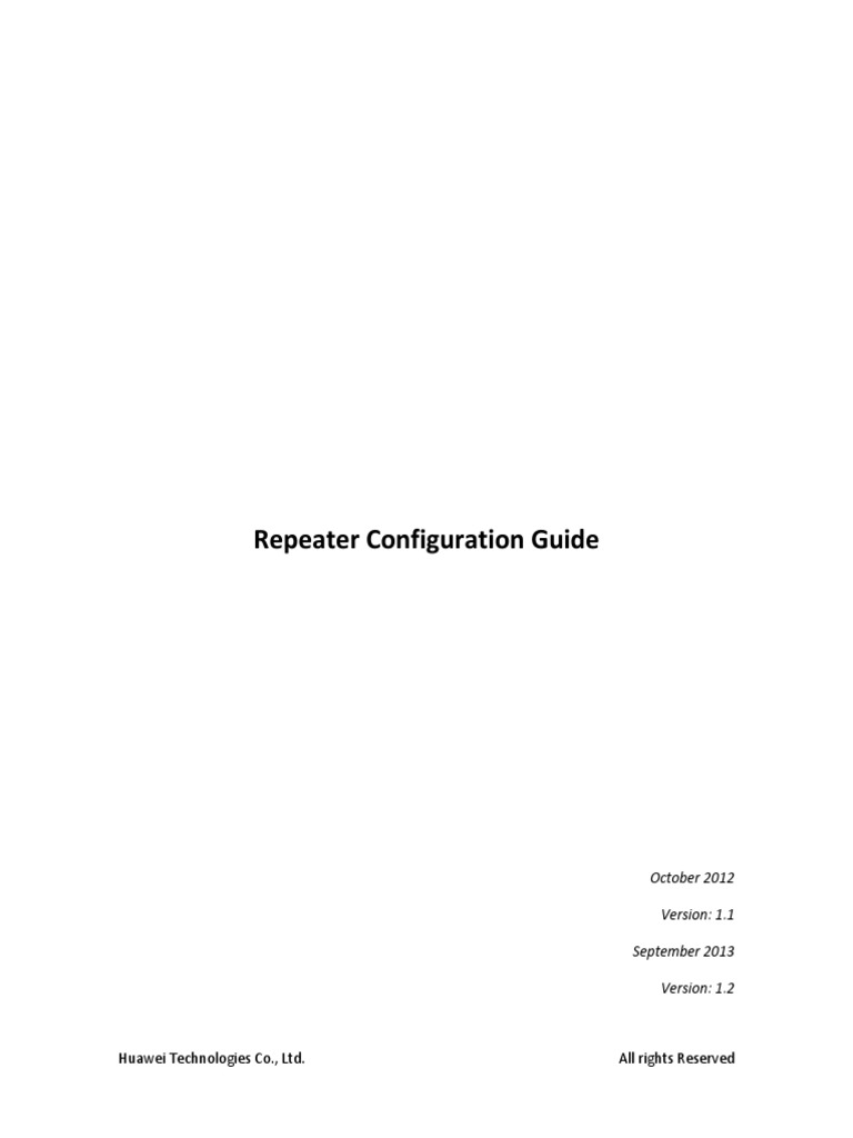 Huawei Repeater Setup Guide | PDF | Digital Technology | Computing