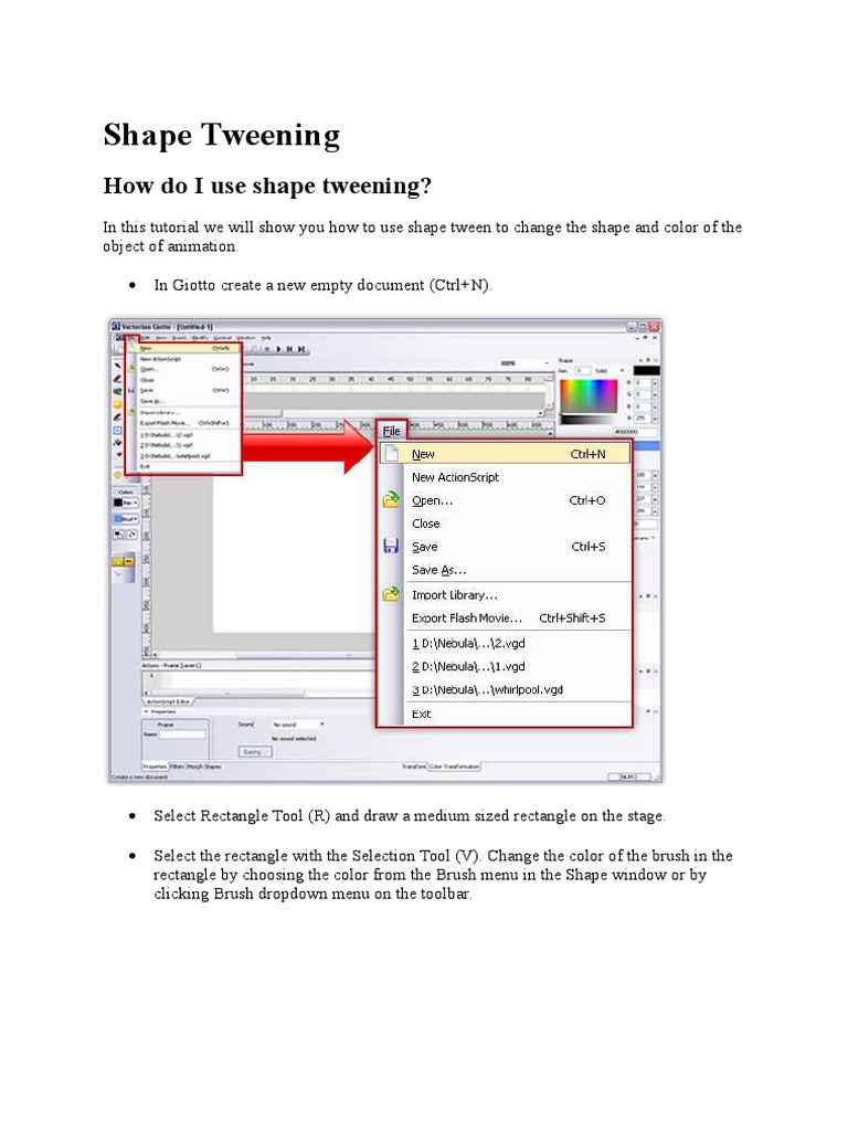 Shape Tweening Tutorial in Giotto | PDF