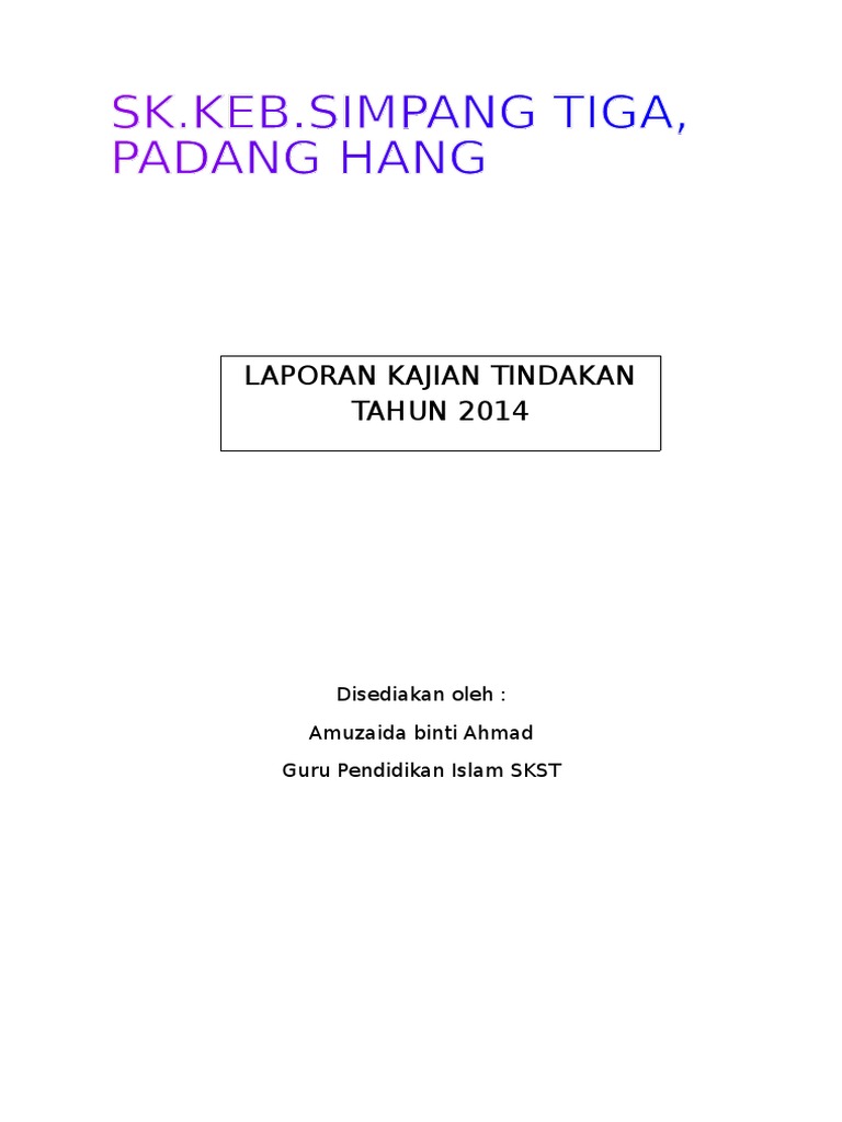 Kajian Tindakan Pendidikan Islam Jawi Tahun 3 Pdf