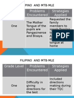 Filipino and MTB MLE