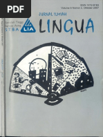 Download Lingua Stba Lia Vol 6 No 2 Okt 2007 by PPM STBA LIA Jakarta SN257833088 doc pdf