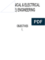 Mechanical & Electrical (M&E) Engineering: Objectives 1