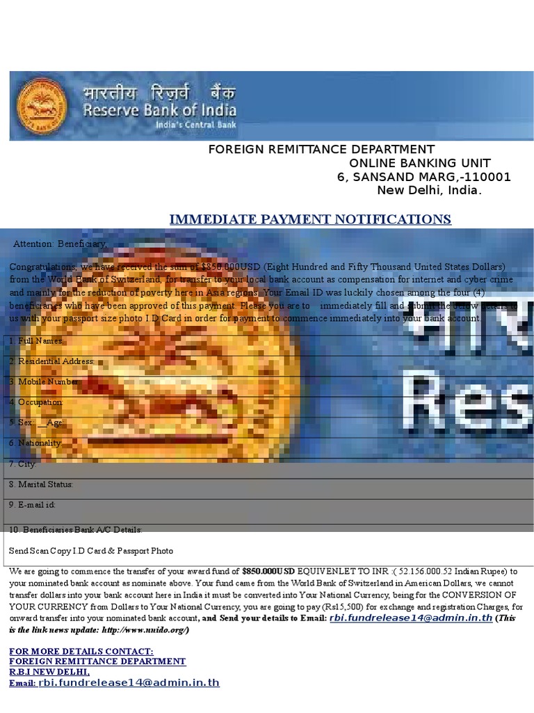 Immediate Payment Notifications | PDF | Finance & Money Management | Law