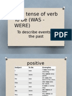 Past Tense of Verb Tobe (Was-Were) : To Describe Events in The Past