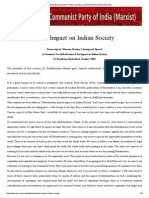 Globalisation & Impact On Indian Society - Communist Party of India (Marxist)