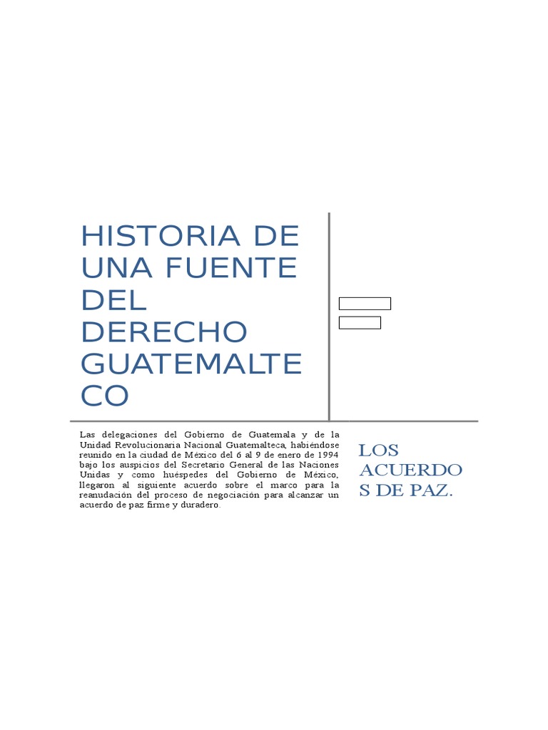 Acuerdos de Paz en Guatemala: Historia y Contexto | PDF | Guatemala ...