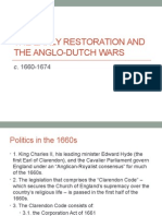 The Early Restoration and the Anglo-Dutch Wars, c. 1660-1674