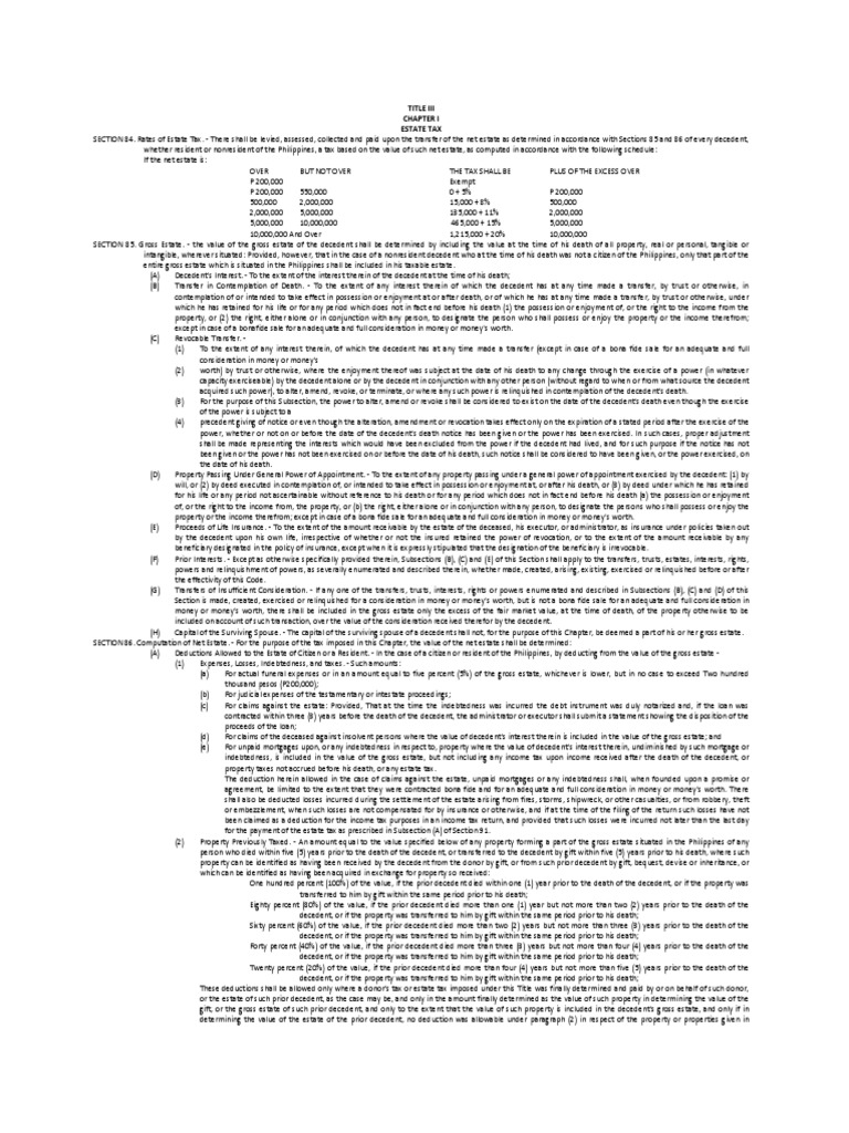 Estate Tax PDF Estate Tax In The United States Tax Deduction