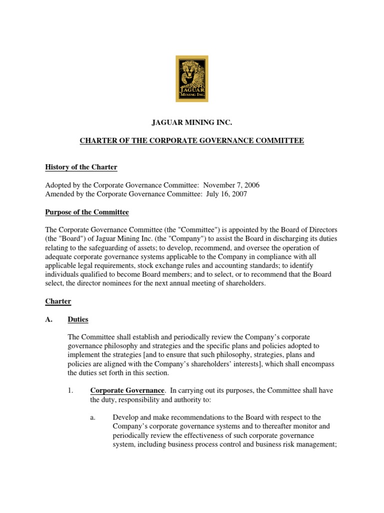 Corporate Governance | PDF | Corporate Governance | Committee