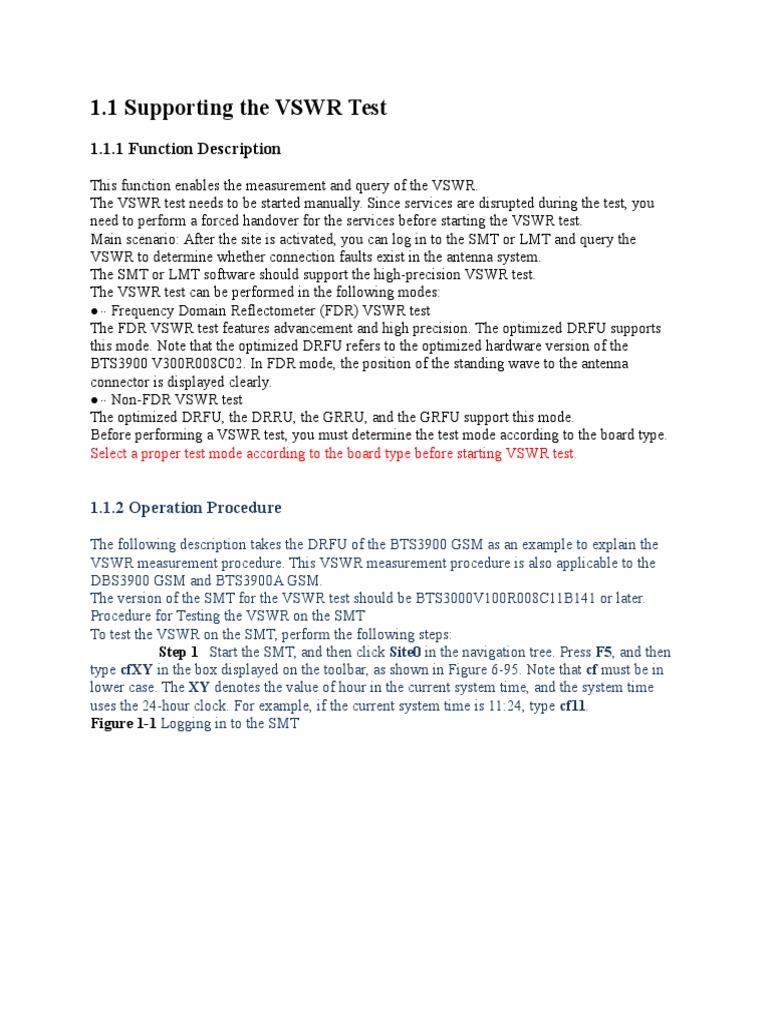 VSWR Test | PDF