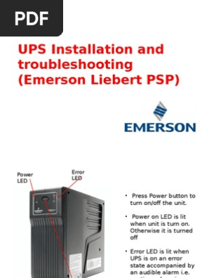 Step-by-Step Troubleshooting for Liebert UPS