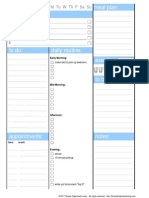 Blank Dialy Planner Sheet