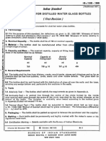 Standard: Specification For Distilled Water Glass Bottles (First Revision