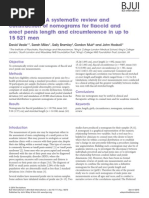 Am I Normal - A Systematic Review and Construction of Nomograms For Flaccid and Erect Penis Length and Circumference in Up To 15 521 Menl