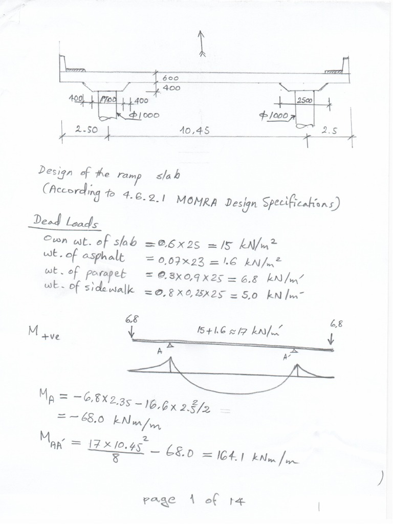 Proposed Ramp Slab Design | PDF