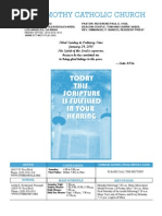 St. Timothy L.A. Jan. 24th 2010 Bulletin.