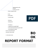 Book Report Format
