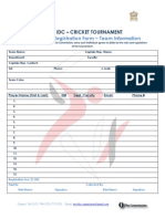 UWI - IDC 10 Overs Cricket Tournament Registration Form