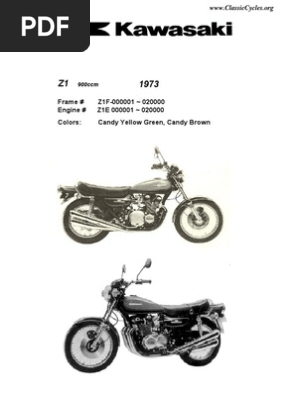 1973 Kawasaki Z1 Parts and Service Guide | PDF