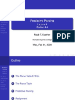 Lecture 9 - Predictive Parsing