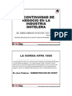 02 - NFPA 1600 y La Continuidad de Los Negocios en La Industria Hotelería (Congreso NFPA México 2014)