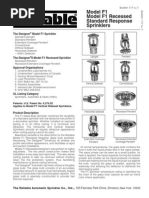 Reliable Model G Sprinkler Catalogue | PDF | Fire Sprinkler System | Screw