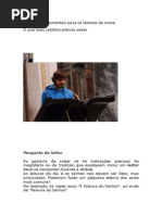 3 Regras Fundamentais Para Os Leitores Da Missa