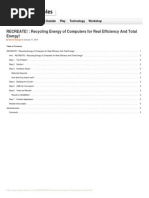 RECREATE Recycling Energy of Computers For Real Ef