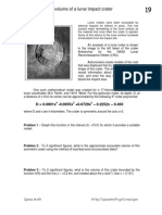 Volume of Lunar Impact Crater