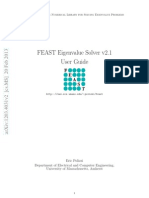 FEAST Eigenvalue Solver v2.1